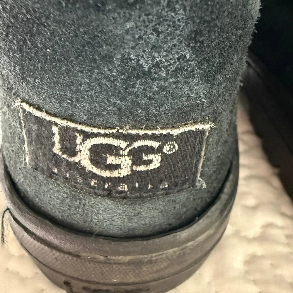 UGG Australia Sundance‎ II Tall Boots Womens 9 Black Sheepskin Shearling